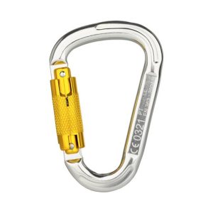 MOSQUETÃO DE ALUMÍNIO - TIPO PERA - DUPLA TRAVA - DELTA PLUS