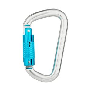 MOSQUETÃO DE ALUMÍNIO - TIPO D - TRIPLA TRAVA - DELTA PLUS