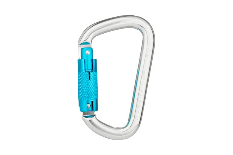 MOSQUETÃO DE ALUMÍNIO - TIPO D - TRIPLA TRAVA - DELTA PLUS